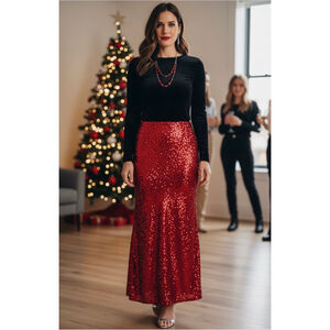 Johnny Wujek Maxi Mermaid Skirt or dress wear 2 ways size medium NWT